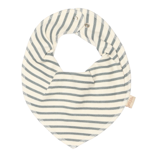 Rib Lätzchen | LIGHT PETROL STRIPES