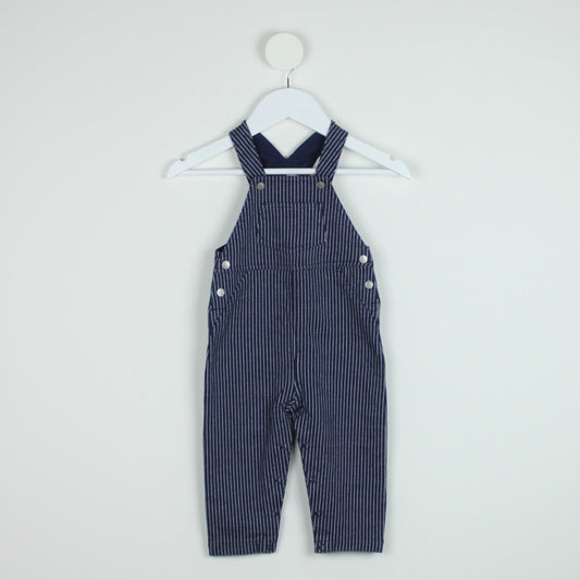 Pre-loved Striped Dungarees (74cm)
