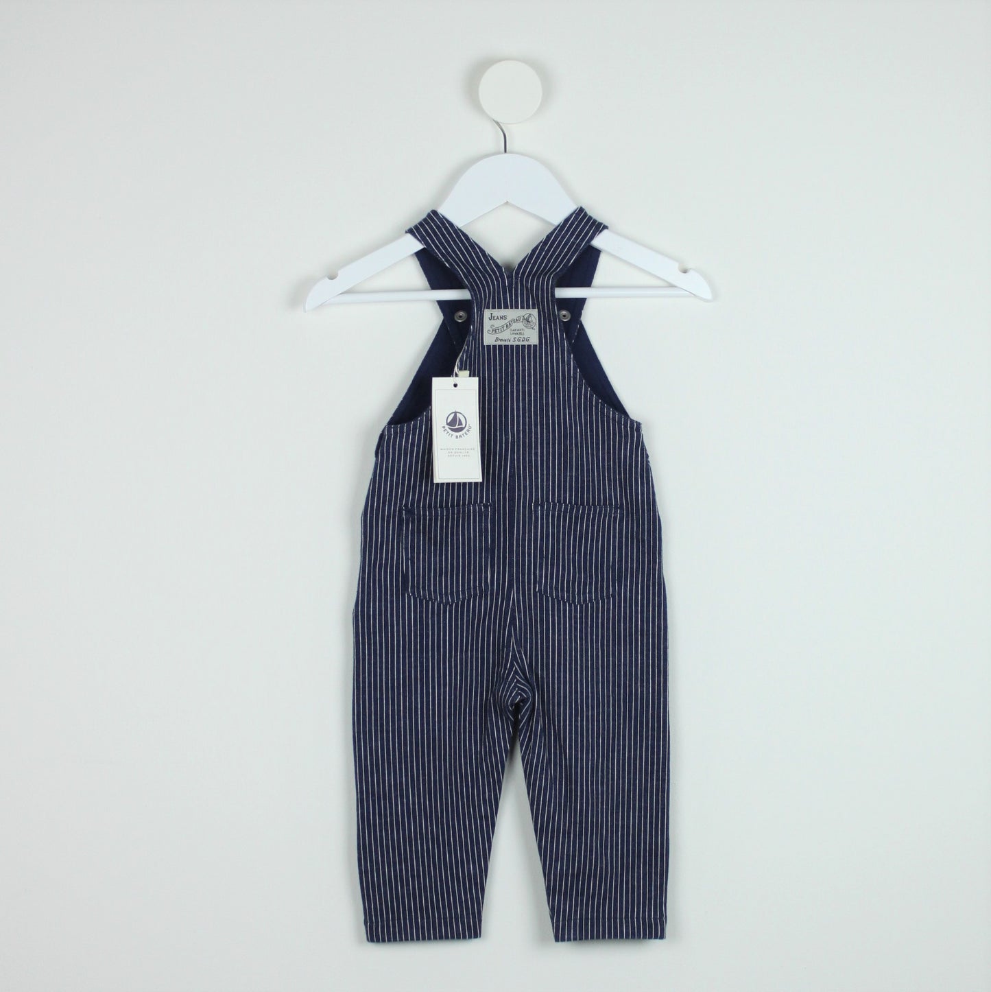 Pre-loved Striped Dungarees (74cm)