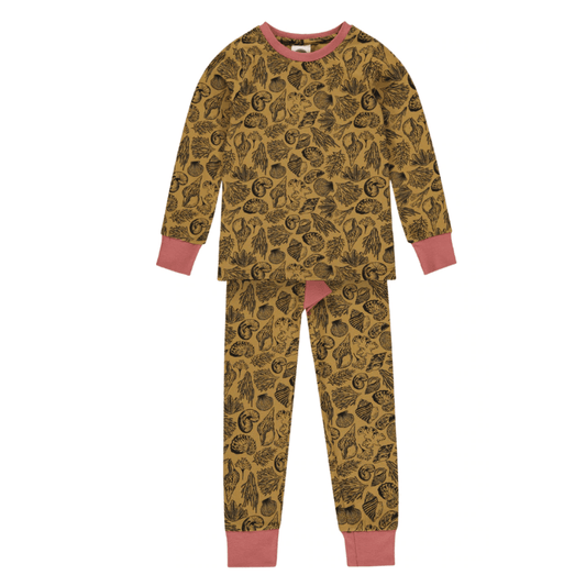 SLIM JYMS Kids Pyjama | SHELL MUSTARD