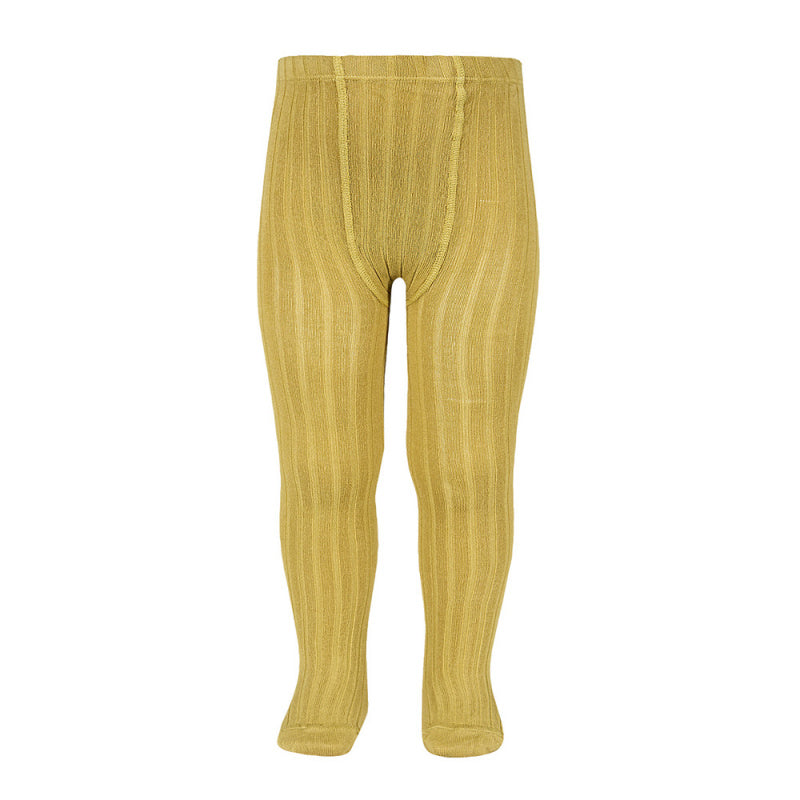 Ribbed Tights - Mustard