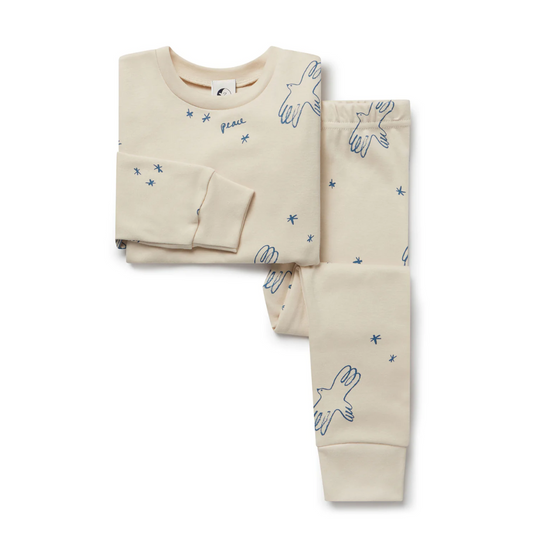 Kids Classic Pyjamas | PEACE OATMEAL
