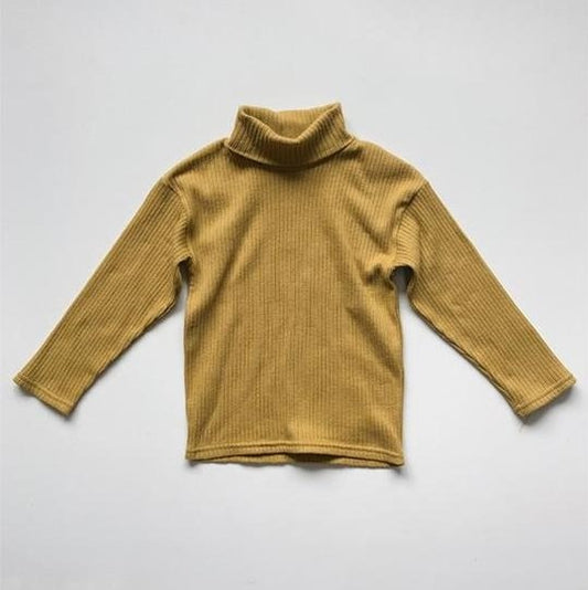 Ribbed Turtleneck - Ochre