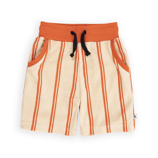 Frottee Bermuda Shorts | STRIPES FLAME