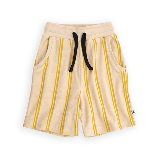 Frottee Bermuda Shorts | STRIPES YELLOW