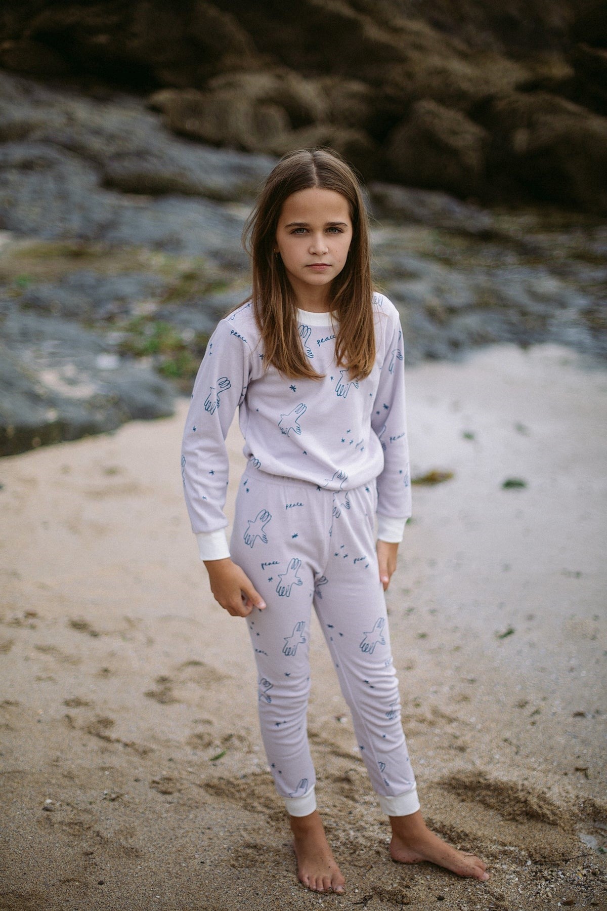 Kids Classic Pyjamas | PEACE LILAC