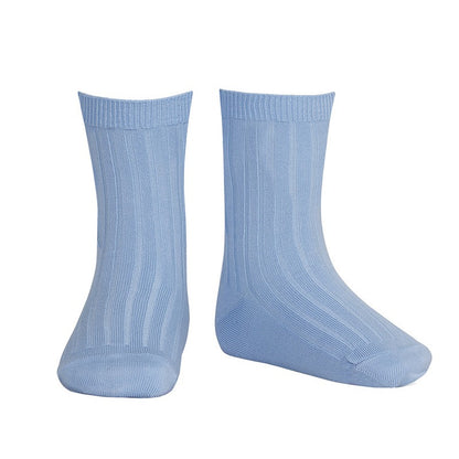 Ribbed Socks - Light Blue