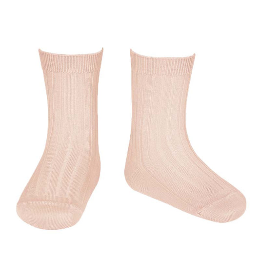 Ribbed Socks - Nude