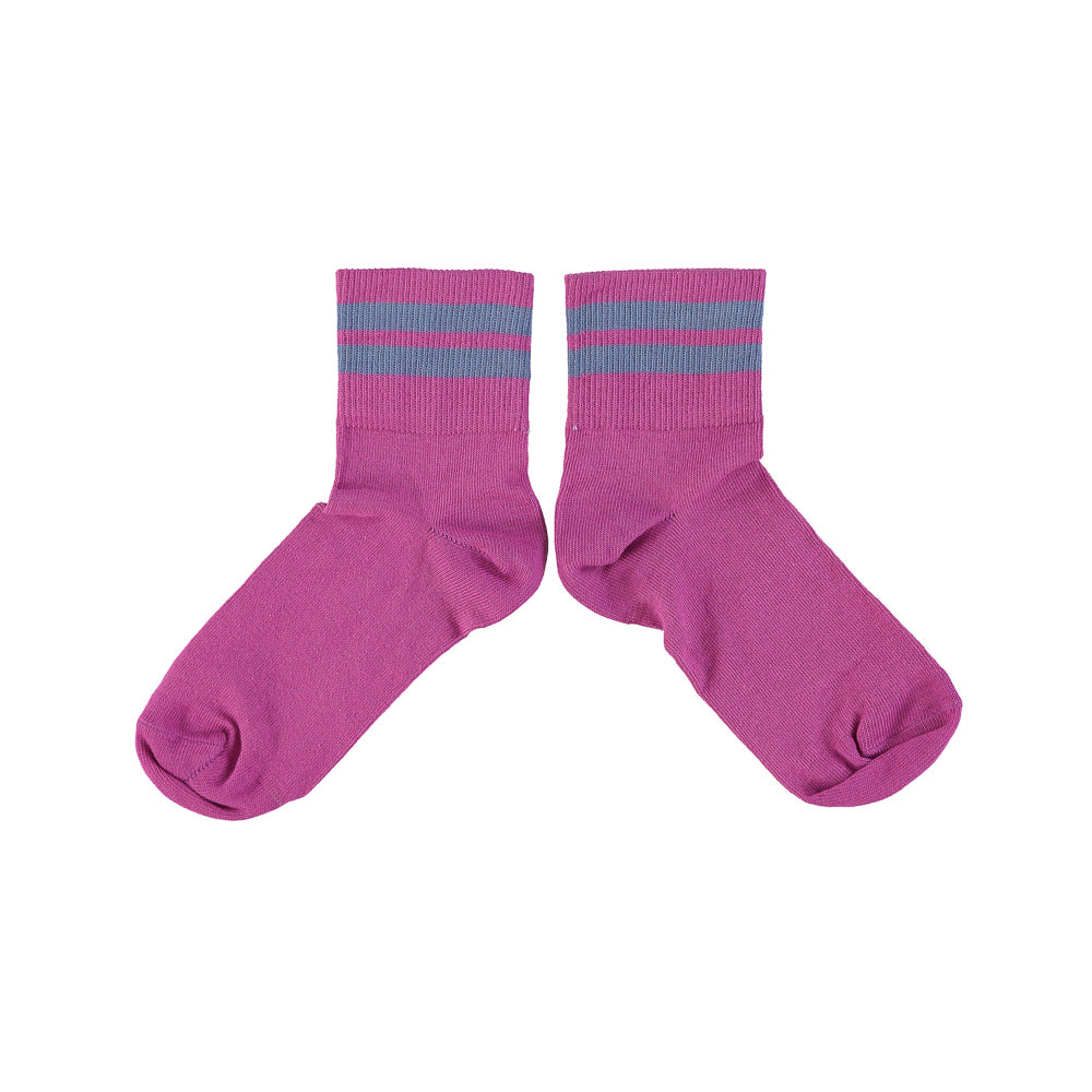 Socks | Fuschia & Blue Stripes