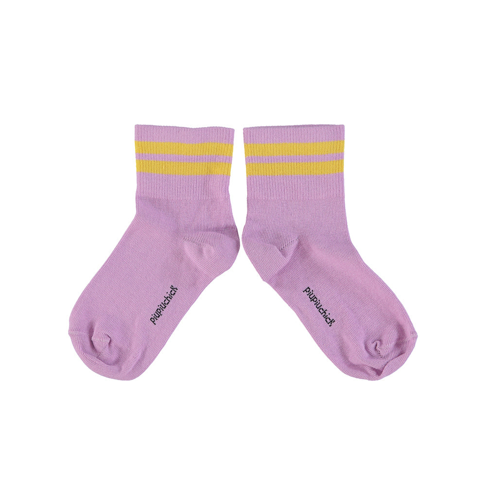 Socks | Lavender & Yellow Stripes